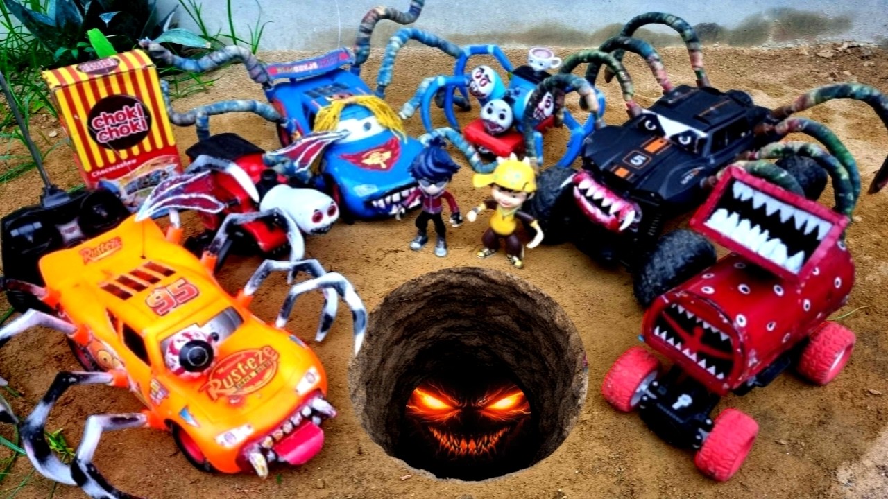 Bermain Kereta Api Hantu Laba-Laba, Thomas and the Friends Mobil Laba-Laba, Mobil Hantu, Boboiboy 21
