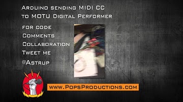 Arduino sending midi cc to MOTU Digital Performer