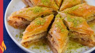 Kolay Ev Baklavası Tek Seferde 10 Kat Açılan Baklava Tarifi 