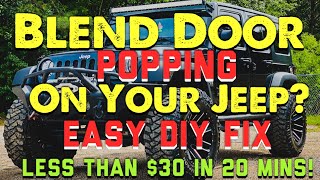 How To Replace Jeep Blend Door Actuator EASY DIY FIX For Less Than $30 and 20 Mins!