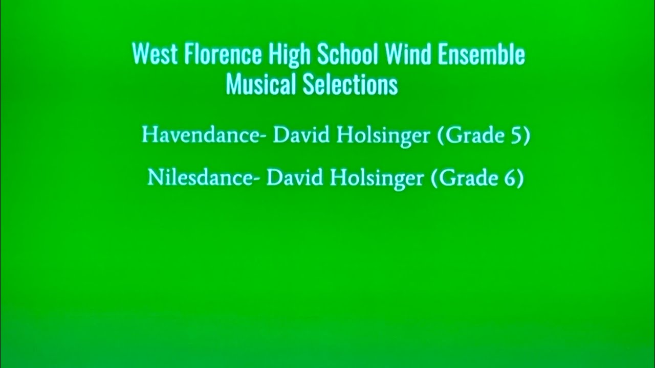 West Florence High School Band Spring Concert Wind Ensemble YouTube