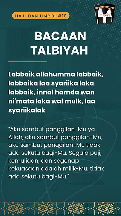 Bacaan Talbiyah #umroh #haji