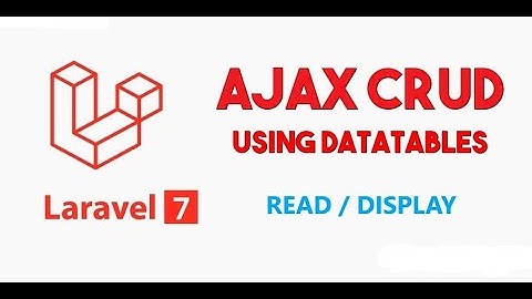 Laravel Ajax Datatables crud Operations - Display Data in hindi.