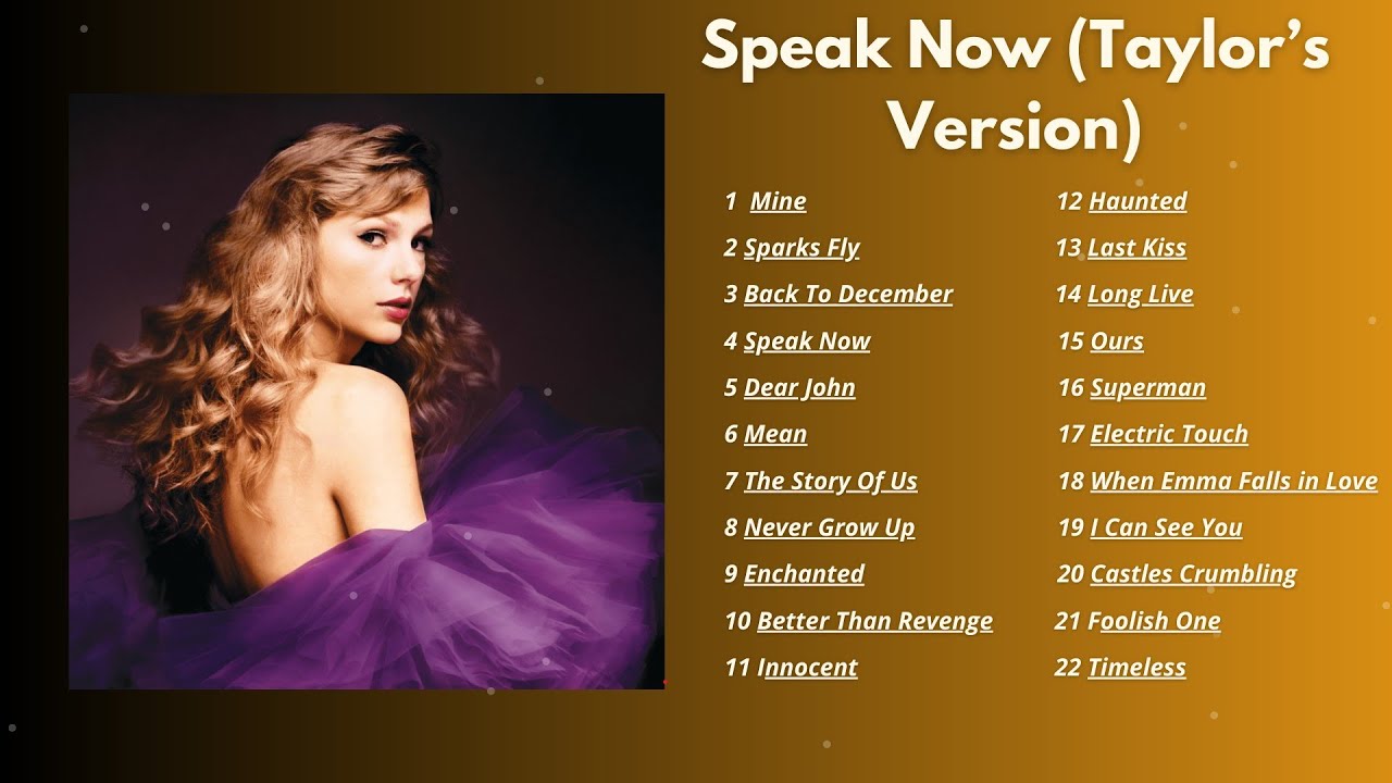 Speak Now (Taylor's Version) Album: Listen Here