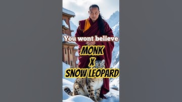 🐾 Snow Leopard Monk Fusion | Hyper-Realistic Human-Animal Transformation AI 💥#ai #shorts #fusion
