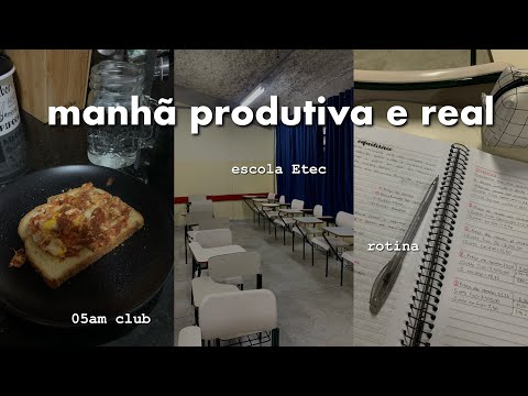 ROTINA DA MANHÃ REAL | Produtividade, estudos e escola