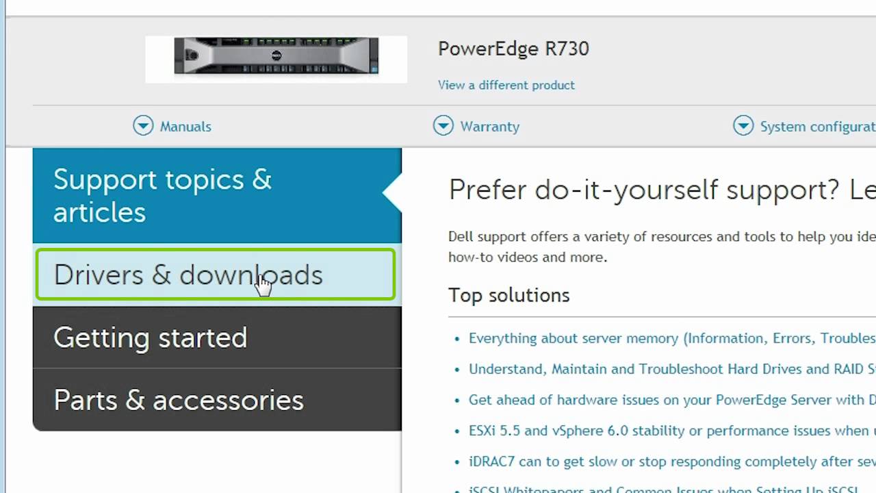 Downloading the Dell customized ESXi image from support site - YouTube