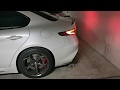 Alfa-Romeo Giulia Quadrifoglio REDSTAR downpipes cold start and onboard.