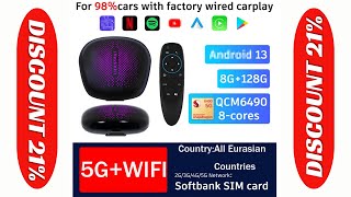 iHeylinkit CP908 5G Wireless Carplay Android Auto Support