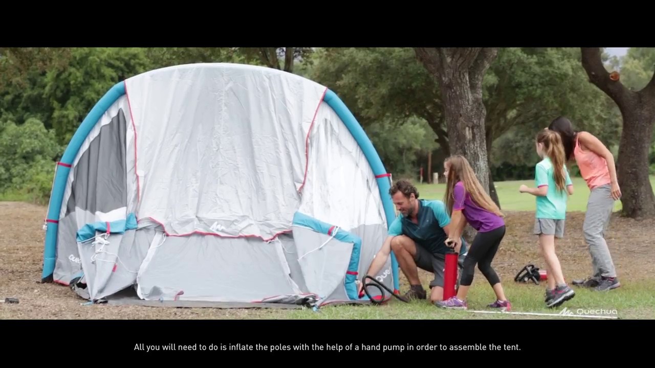 decathlon blow up tent