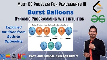 Burst Balloons | Leetcode 312 | Dynamic Programming | Intuition from Basic to Optimality | GFG | DP