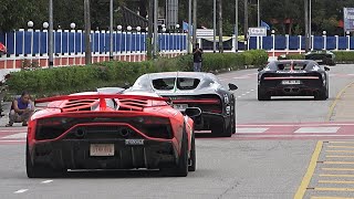 2024 Gumball 3000 Supercars Accelerating Gintani Aventador Svj, Bugatti Chiron, Pagani Huayra...