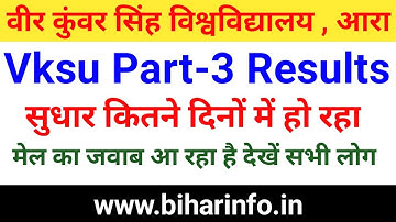 Vksu Part 3 Results Update शिकायत फार्म का जवाब