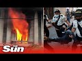 Guatemala Congress set on fire & protesters storm building