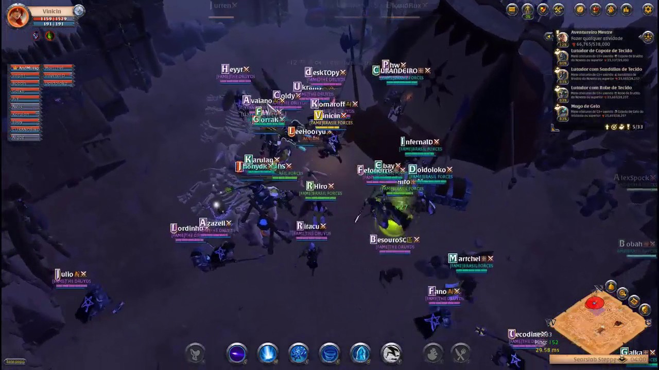 Albion Online Zerg vs Zerg • [FAME]Brasil Forces and The Druids vs