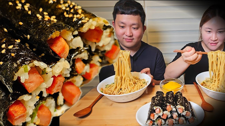 Instant udon noodles, Cheongyang Spam little kimbap! cooking mukbang korean food