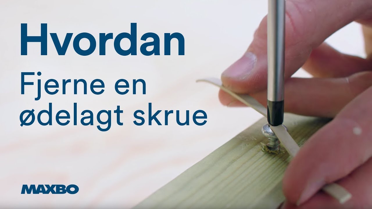 Hvordan fjerne en ødelagt skrue?