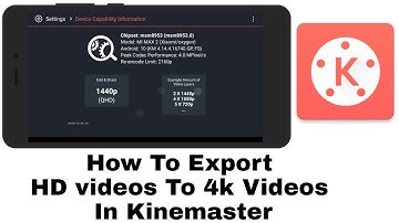 How To Export HD video To 4k Video In Kinemaster | Kinemaster Increase Export Video Resolution