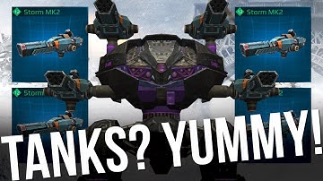 War Robots - NEW ROBOT LEECH With 4x Storm Weapons | Max Performance Gameplay