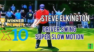 Steve Elkington Driver Swing in Super Slow Motion, face on