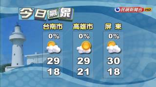 2014/04/29 下週一到週四天氣回暖 多雲有陽光－民視新聞