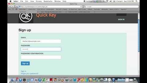 Quick Key Tutorial - Sign Up