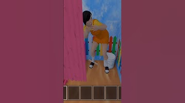 SquidMom Hiding From Clot Monster 👾 #squidgame #schoolboyrunaway #shorts