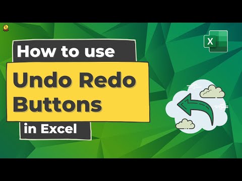 How to use Undo Redo Buttons in Excel