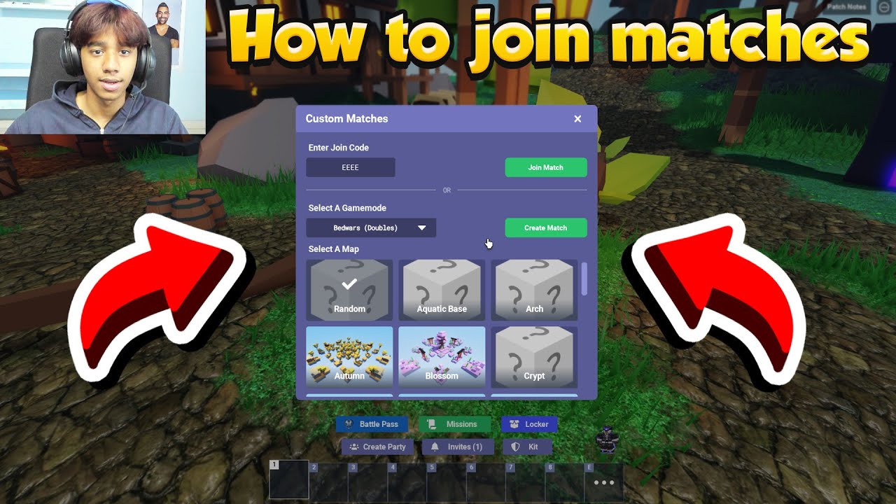 Roblox BedWars on X: 🌎 Custom Matches are live! With Custom Matches you  have access to configuring the gametype and map. You also get a join code  to share with friends. Custom