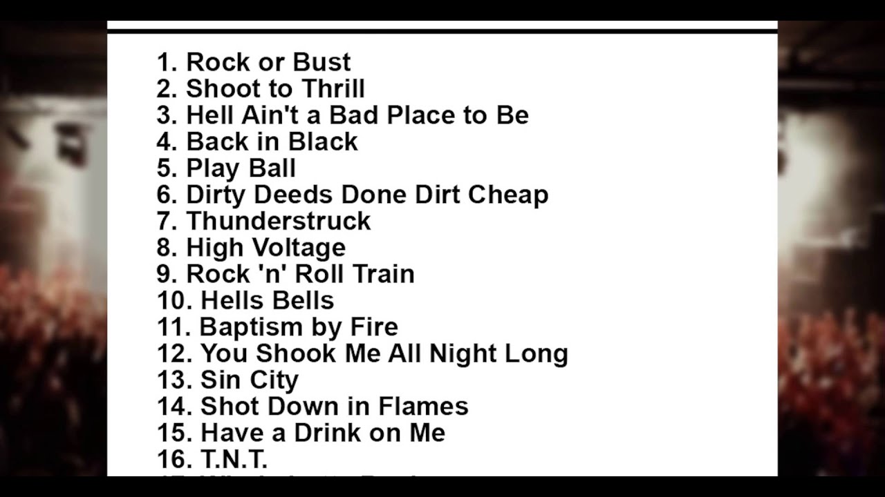 AC/DC Setlist - ANZ Stadium - Sydney - Australia - 4 November, 2015 ...