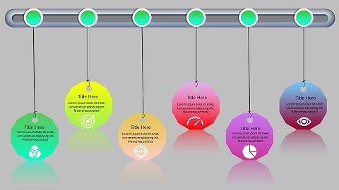 Colorful Hanging options infographic slide in PowerPoint by ms creative sense