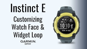 Instinct® E | Customizing Watch Face & Widget Loop | Garmin Support