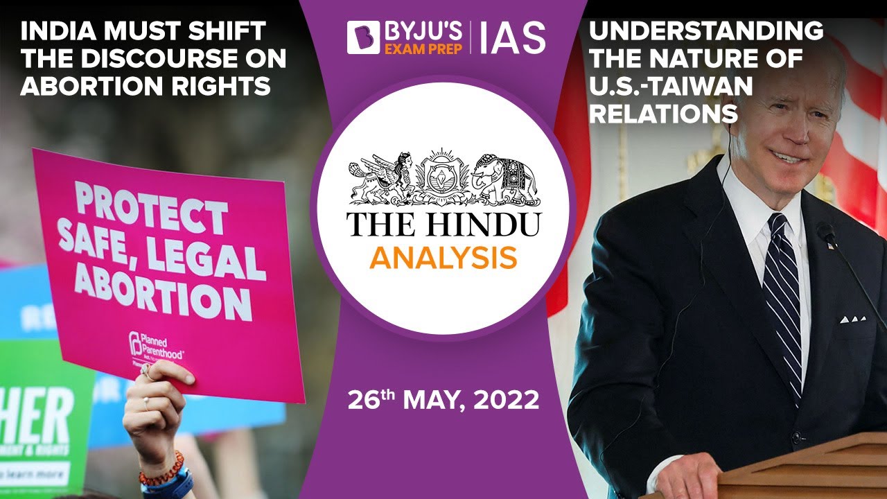 'The Hindu' Newspaper Analysis for 26th May 2022. (Current Affairs for UPSC/IAS)