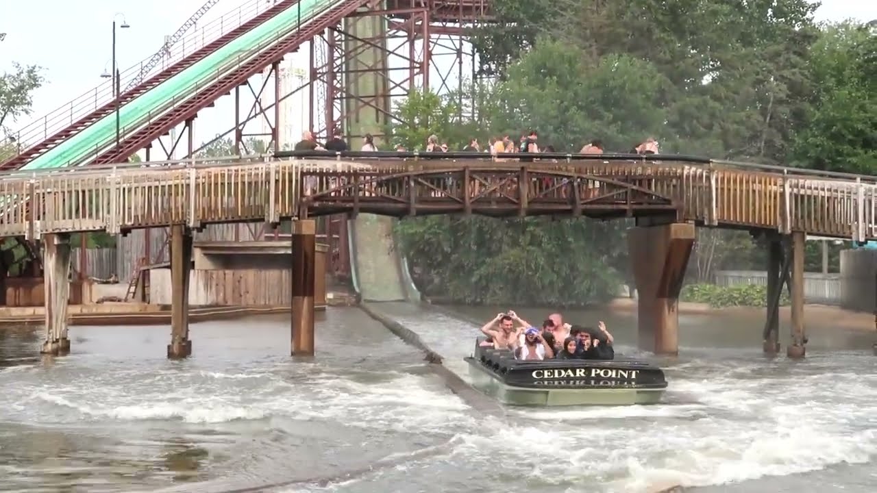 Snake River Falls Off Ride - Cedar Point - Copyright Free Footage