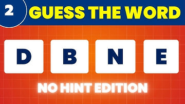 Scrambled Word Quiz Game - No Hint Edition # 2 - Unscramble 4 Letters Jumbled Word - Anagram Solver