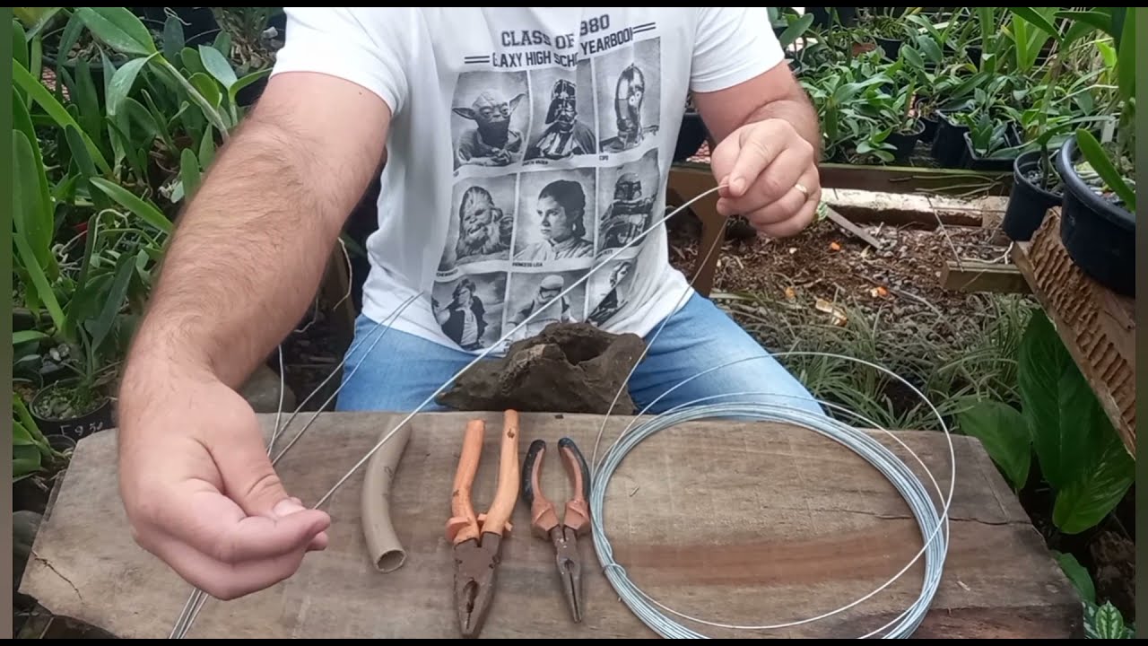 como fazer arame para pendurar vasos do jeito mais prático e simples, faça vc mesmo diy