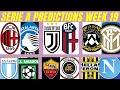 Serie A PREDICTIONS WEEK 19,Serie A GAMES,Serie AMATCHES ...