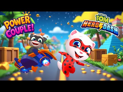 Ladybug Angela & Black Cat Tom Unite! 🐾 Epic Run in Talking Tom Hero Dash