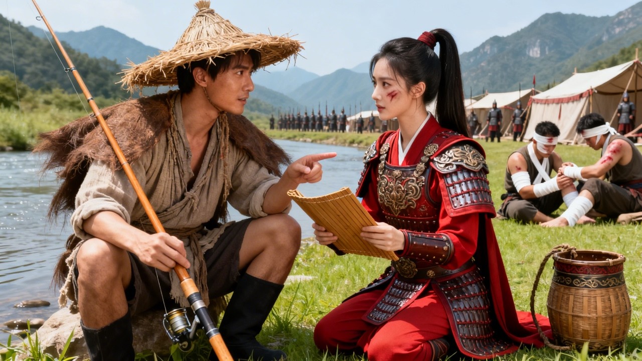 河邊窮漁夫隨口一句兵法，竟幫公主破解敵軍不敗戰陣！公主竟當場淪陷，尋遍全城哭著求娶！ #逆襲 #戰神 #drama #古装