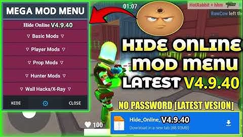 Hide Online Mod Menu Latest Version 4.9.40