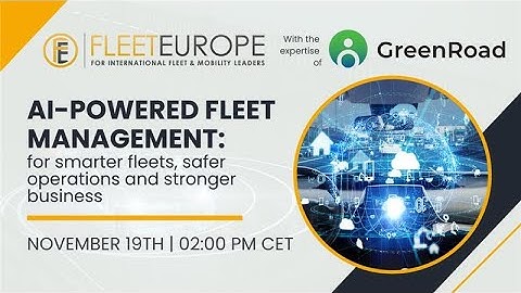 Fleet Europe webinar with GreenRoad