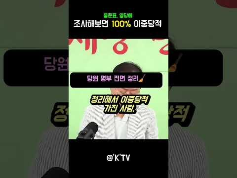 홍준표, 양당에 이중당적 전면 조사 촉구