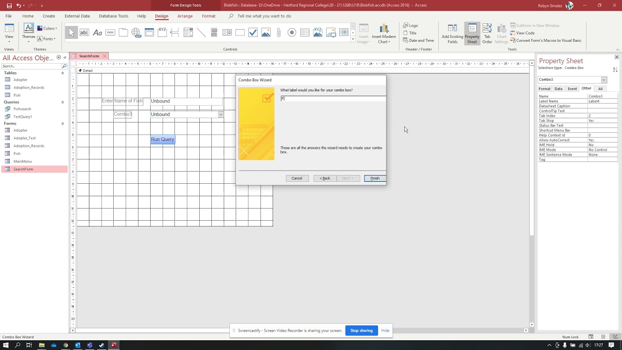 Passing Dropdowns to Queries MS Access - YouTube