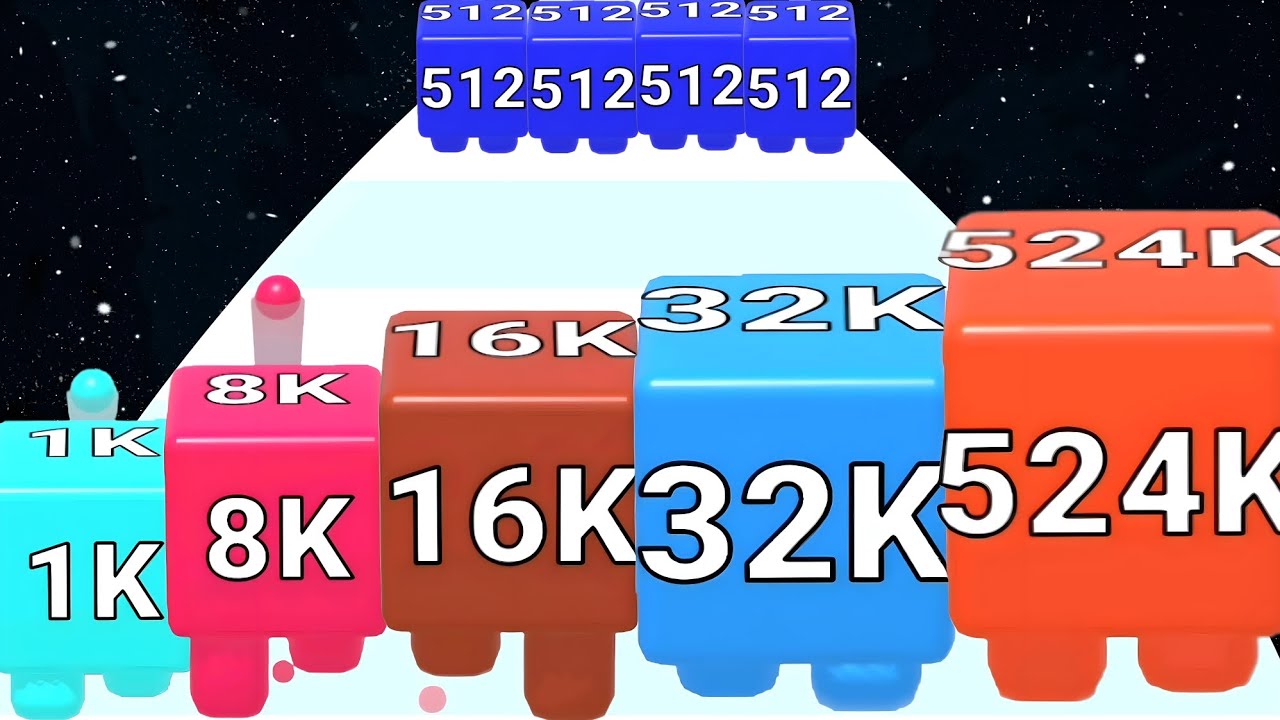 2048 Jelly Shooter - Jelly Run, (NOOB vs PRO vs HACKER)