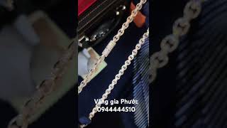 Dây chuyền vàng 18k đính kim cương 388 tr  vàng gia Phước