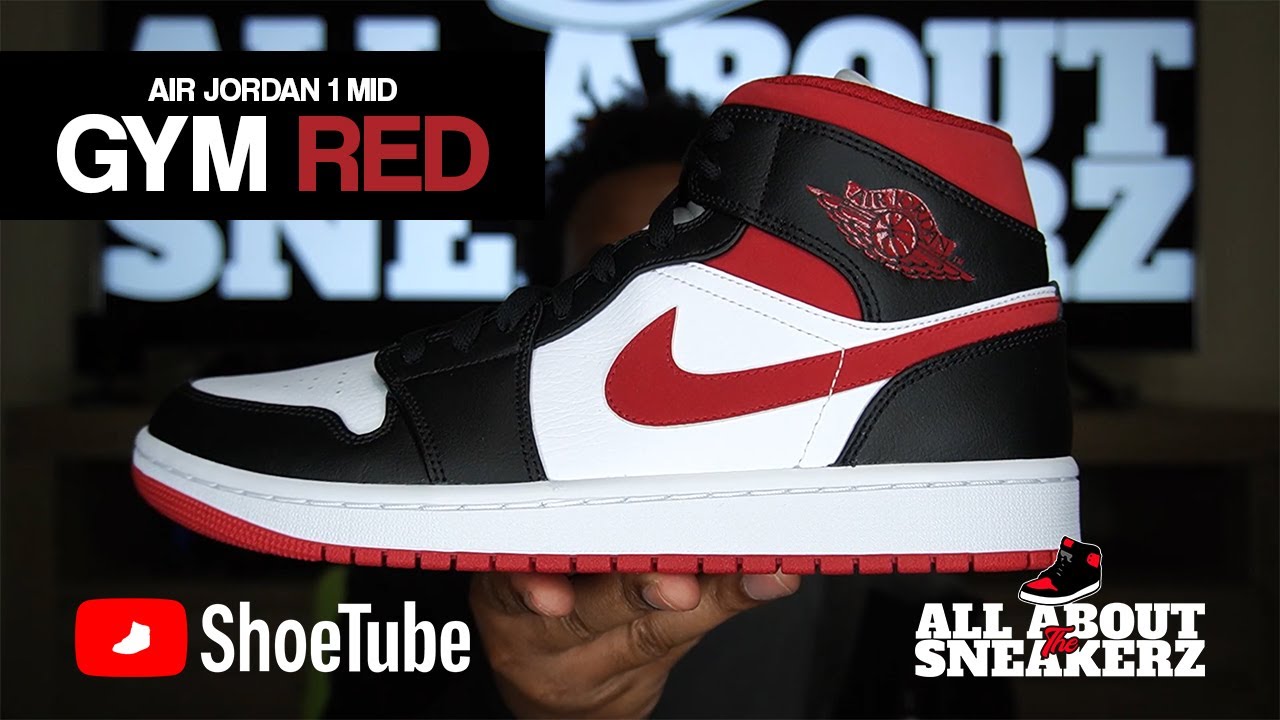 AIR JORDAN 1 MID 'GYM RED' UNBOXING 