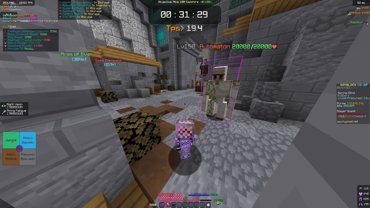 Grinding Bestiary With Magic Find!!! Hypixel Skyblock YouTube