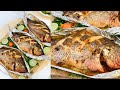 طريقة عمل بلطي مشوي زيت وليمون العزومة مع الشيف فاطمة أبو حاتي