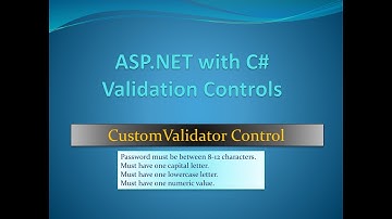 Validation | Custom Validator Control in asp.net with c# | Tybscit Sem 5 | Lecture23