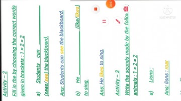English   new question answer model activity task class 4.   2022